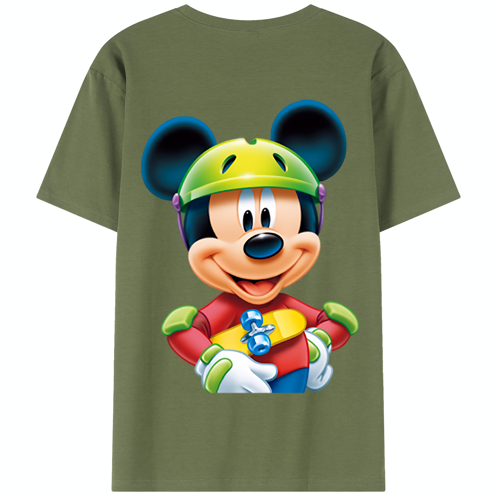 （画像用） ミッキーマウス Mickey Mouse 綿100％半袖Tシャツ（背面プリント）
